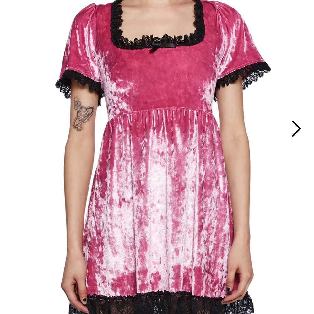 The Grave Girls Pink Babydoll Dress S